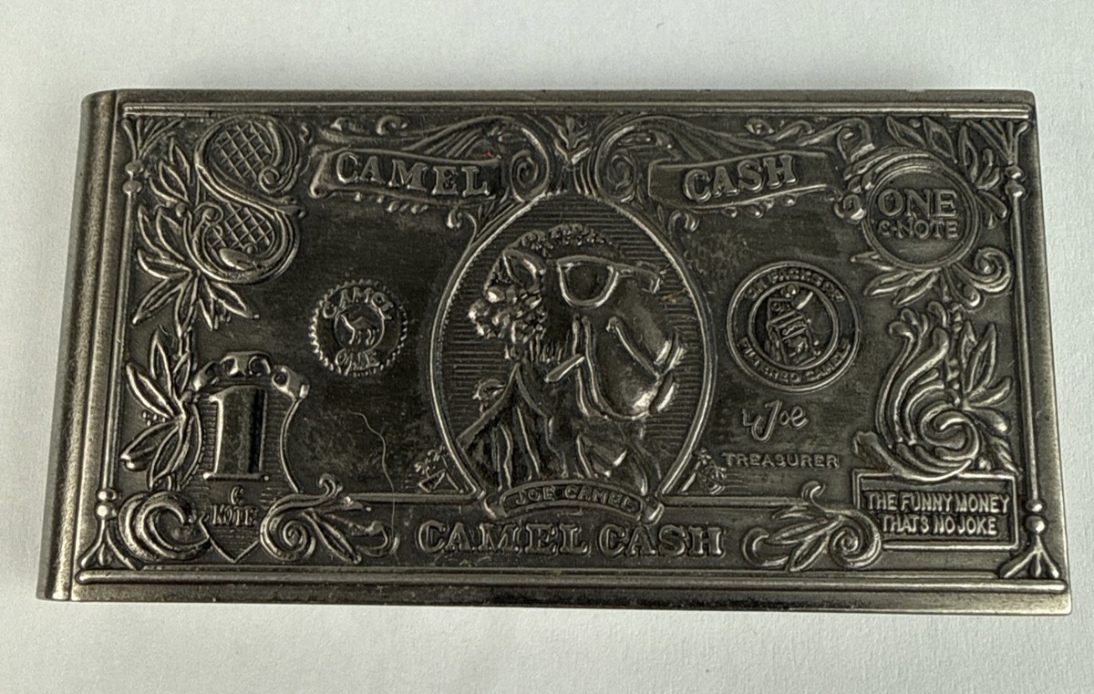 Vintage Camel Cash Money Clip Joe Camel One Note Tobacco Promo