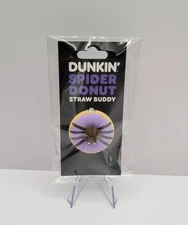 Dunkin Donuts Dunkin' Halloween Spider Donut Straw Buddy 