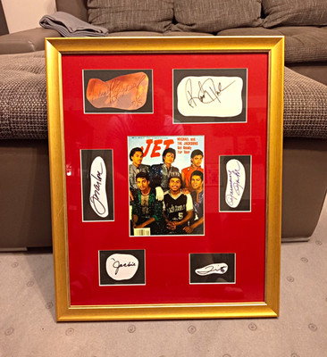 Michael Jackson & The Jacksons JET Cover gerahmt signiert Original inkl. COA
