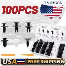 100pcs New Bumper Clips Auto Car Hole Plastic Rivets Fastener Fender Push Pin P