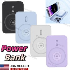 100000mAh Wireless Magnetic Power Bank Fast Charger Portable External Battery US