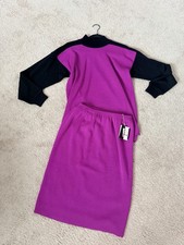 Vintage Rodier Wool Blend 2-Piece Knit Sweater Skirt Set Size 4 Skirt NWT
