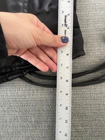 Lavish Underbust Corset Bustier Womens XL Black Satin Cinch Hook Lace Up Pin Up