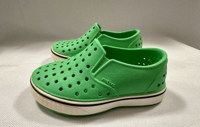 Native Shoes Kid's Boy Miles Sneakers Grasshopper Green/Shell Size C6