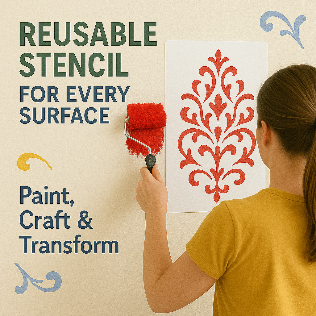 Stylish Balenciaga Inspired Wall Art Stencil Reusable Plastic - StencilAir thumbnail 2