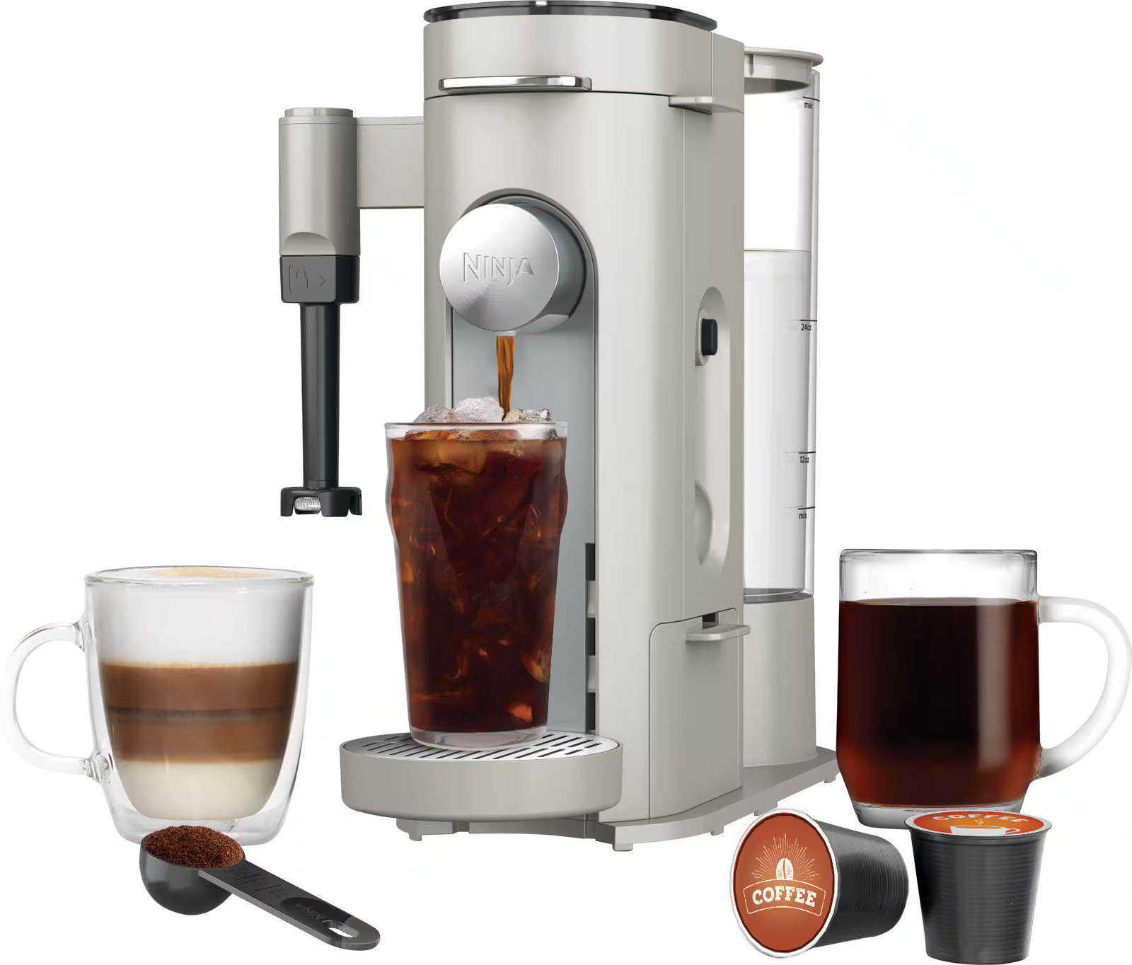 Ninja - Pods & Grounds Specialty Single-Serve Iced Coffee Maker, K-Cup Pod Co...