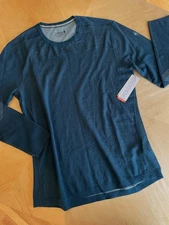 $130+ NEW! SMARTWOOL Men Intraknit Thermal Merino Crew Base Layer Top—(XL)—BLUE