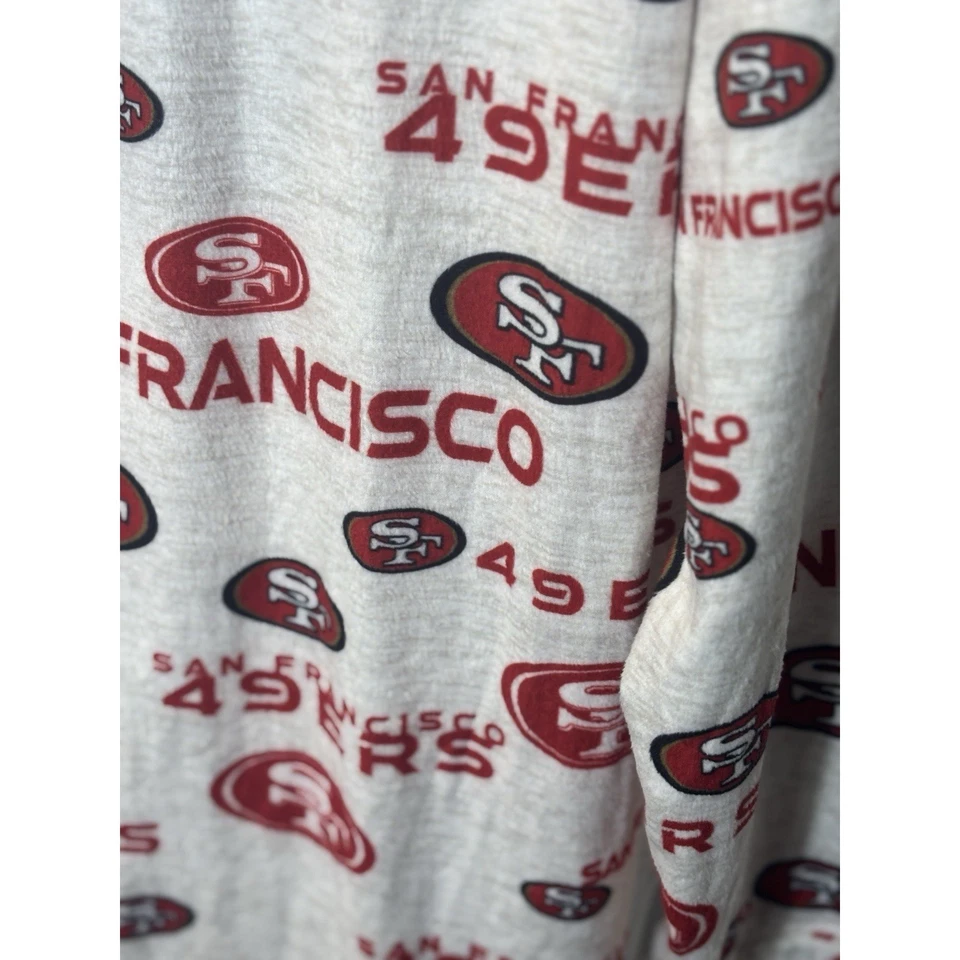 NFL San Francisco 49ers Sudadera con Capucha Pijama de Una Pieza Con Bolsillos XL 58 Pulgadas Largo Foto 4 de 4
