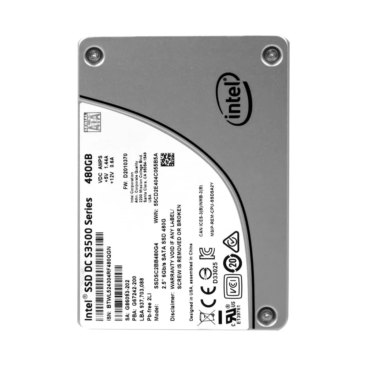 Ssdsc2bb480g4 clearance