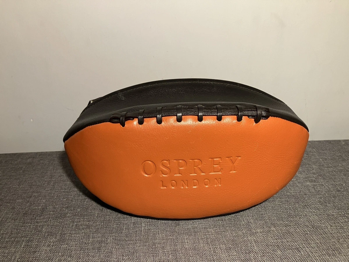 Osprey London Black Tan Leather Rugby Ball Mens Wash Bag | eBay