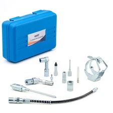 OMT 11 Piece Grease Gun Accessory Kit 3000 PSI Grease Gun Couplers with Gloves