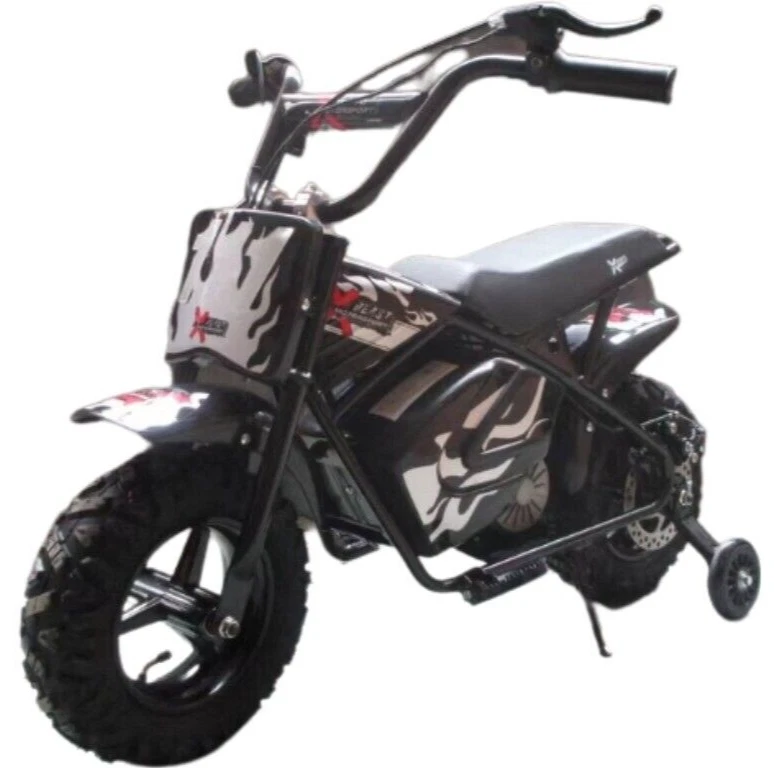 Mini Bike BLACK Kids Electric 24V Monkey Dirt Bike Motorbike 250W