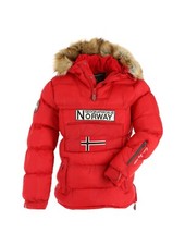 Geographical Norway Belancolie Ski Jacket Women Red Half Zip Parka Anorak Xxl.