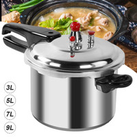 3/9 Litre Home Dual Handle aluminum Pressure Cooker Kitchen Catering Cookware UK