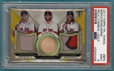 2017 Topps Tpl Thds Relics Bogaerts/Pedroia/Ramirez Game Used Jersey #BPH PSA 9