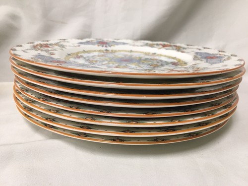 (8) 1926 Royal Worcester “Canopic” 9.25 Inch Art Deco LUNCHEON PLATES #3319/3 - Picture 7 of 11