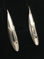 VINTAGE MCM 925 STERLING SILVER ARTIST HAND MADE EARRINGS MID CENTURY MODERNIST