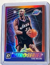 Karl Malone REFRACTOR RED PRIZM 2018-19 Panini Optic RETRO SERIES /99 | JAZZ
