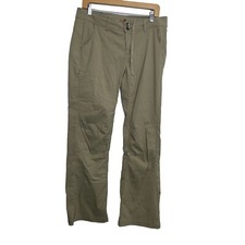 Prana Hiking Pants Womens 10 Halle Straight Leg Roll Up Tan Outdoor
