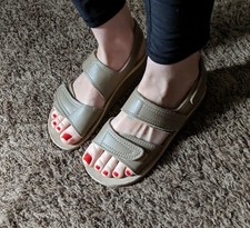 The Sandalman Vibram USA Newport Beach Suede Leather SANDALS Mens 8 Women 9.5