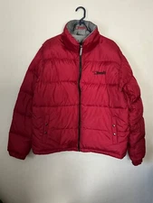 New Bear USA Reversible Heavy Down Puffer Jacket Red/Grey EXC ColdWeather HipHop