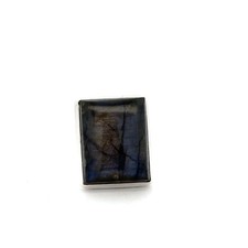 Sterling Silver Labradorite Ring Size 9.5 -Stone 20 x 27mm