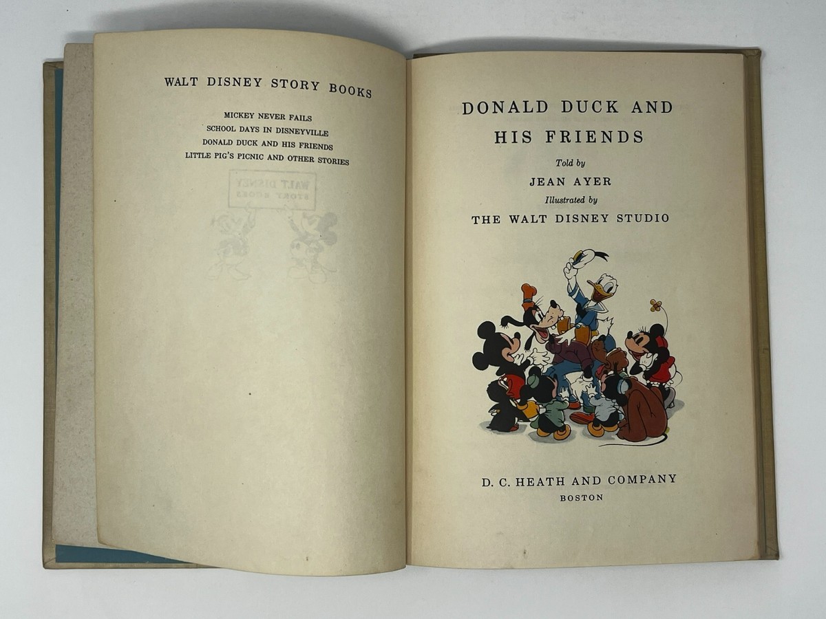 Vintage Disney Children's Book: 1939 Donald Duck And His