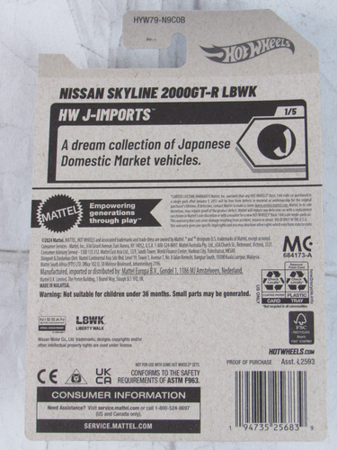 Hot Wheels 2025 Nissan Skyline 2000GT-R LBWK #26 HW J-Imports 1/5 Purple - Picture 5 of 5