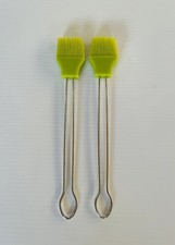 Silicone Kitchen Basting BBQ Brush with Stainless Steel Handle 2 Pcs 10"