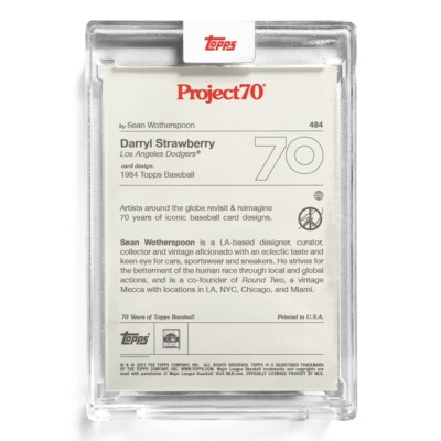 2021 Project 70 #484 1984 Darryl Strawberry by Sean Wotherspoon