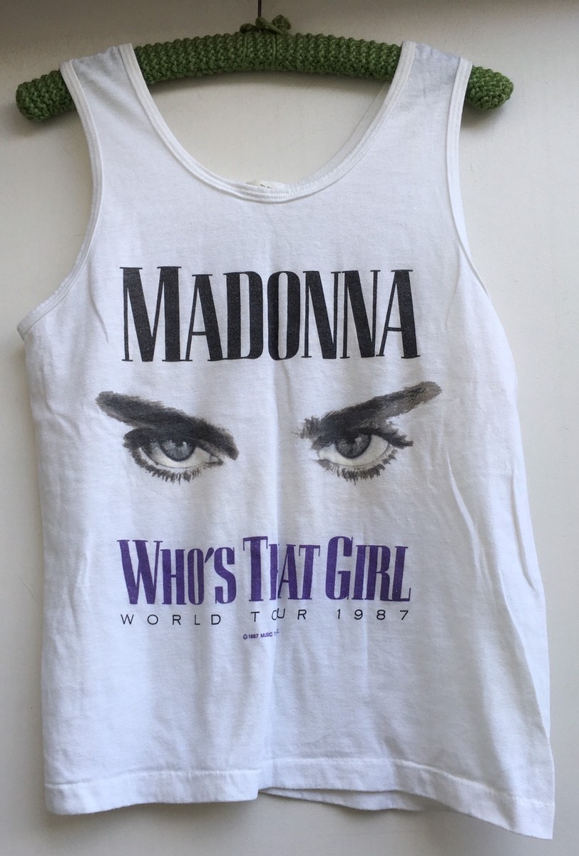 Vintage Madonna Who's That Girl Tour 1987 Concert T Shirt Tank Top