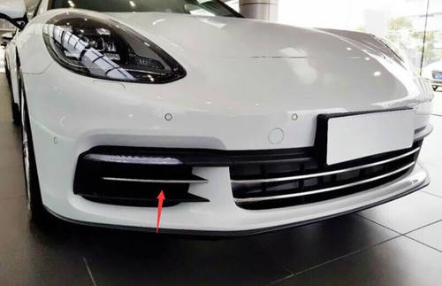 For 17-21 Porsche Panamera Silver Steel Front Bumper Mesh Grill Grille Strip S - Picture 4 of 8