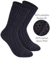 BRUBAKER Men's Women's Alpaca Wool Socks Winter Socks for Men Women 4 Pair Pack 4