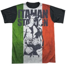 Rocky Stallion Adult Halloween Costume T Shirt (Black Back), S-3XL