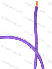 8 Gauge OFC AWG PURPLE Power Ground Wire Sky High Car Audio By The Foot GA ft 