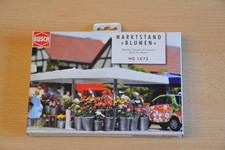 Busch 1072, Marktstand »Blumen«, Bausatz / H0 1:87 - OVP