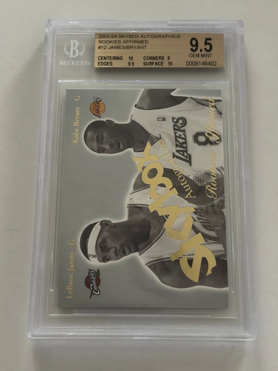 2003-04 Skybox Autographics - Kobe Bryant/LeBron James #12RE for
