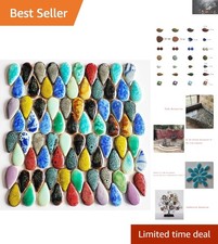 18x28mm Colorful Ceramic Mosaic Tiles - Raindrop Design for Creative Projects