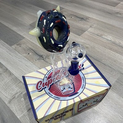 HEMPER Cupcake Box Limited Edition Glass Hookah Water Pipe w/ Bowl & Box