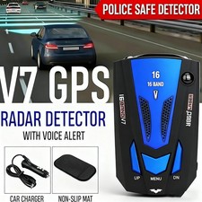 360 Degree Car 16 Band V7 GPS Speed Safety Radar Detector Voice Alert Laser LED