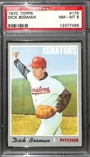 1970 Topps #175 DICK BOSMAN PSA 8 NM-MT 12377486 
