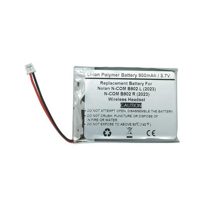 900mAh 3.7V Replacement Battery for Nolan N-COM B902 L (2023), N-COM B902 R (...
