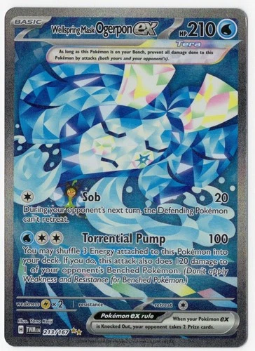 Wellspring Mask Ogerpon ex 213/167 Twilight Masquerade Pokemon TCG Card NM