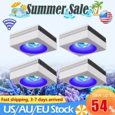 PopBloom 4PCS RL90 WiFi, APP Dimmable LED Aquarium Light 72 Marine Coral Reef