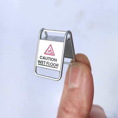 1:18 Warning Sign Model Garage Parking lot Props Scene Model Accessories Diorama