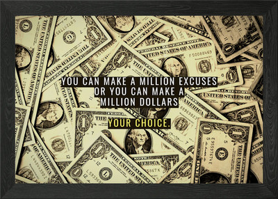 Make a Million Dollars Framed Wall Art Poster Canvas Print Picture