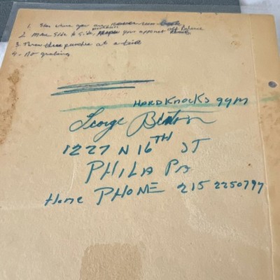 George Benton Signature With Narrative And Address Phone Number JSA Approved