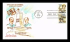 DR JIM STAMPS US COVER WRIGHT BROTHERS AIR MAIL FDC COMBO DORIS GOLD CACHET