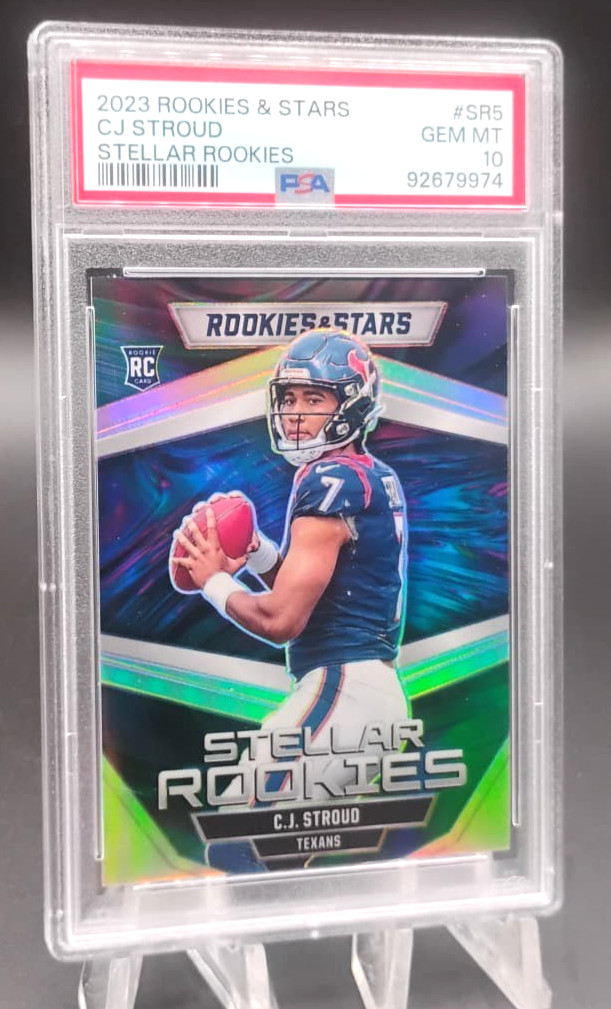 2023 Panini Football #SR5 CJ Stroud RC (Texans) Stellar Rookies SILVER PSA 10 view 1