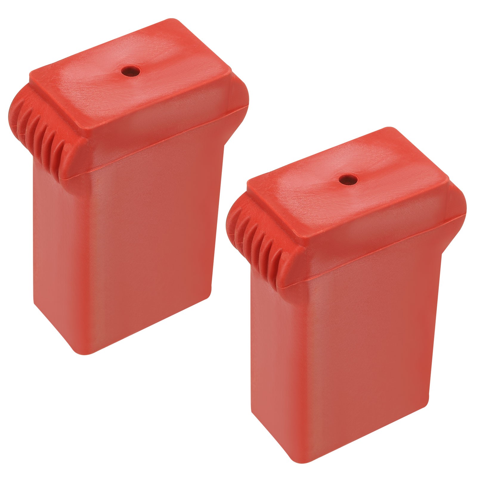 2Pcs Step Ladder Foot Mat, Ladder Cover Non-Slip Rubber Hat Accessory, Red